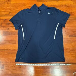 Navy Blue Nike Men's Polo-shirt